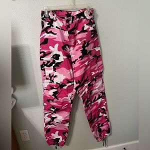 Pink camo pants worn once